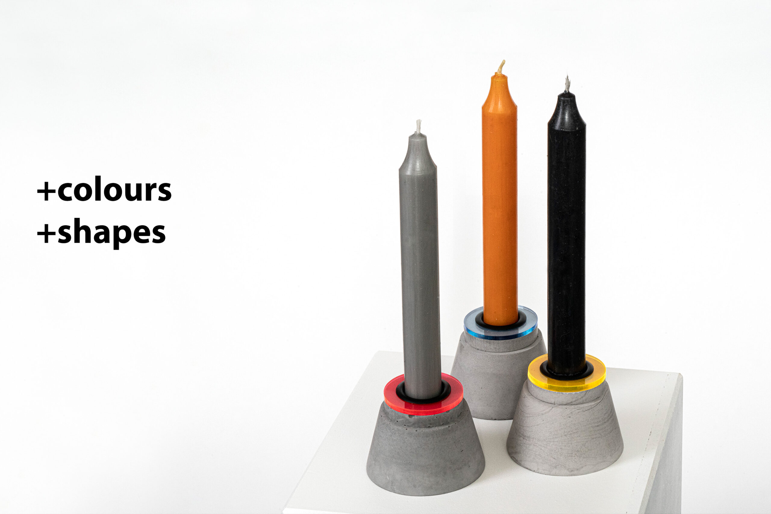 concrete candlesticks