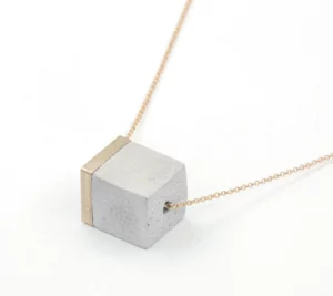 Gray concrete & golden brass (medium)