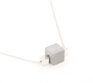 925 Silver cubes and grey concrete