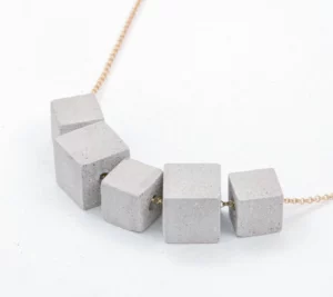 Gray cubes and golden chain
