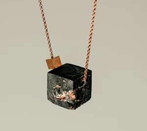 Deconstructed concrete necklace